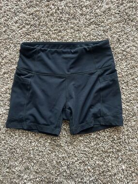 Baleaf Black High-Rise Athletic Shorts with Side Pockets